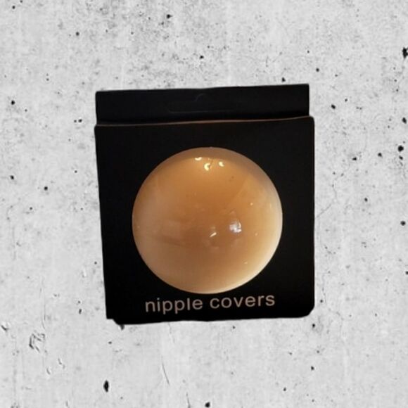 Silicone Nude Self-Adhesive Reusable Nipple Covers 1 Set - Picture 1 of 4